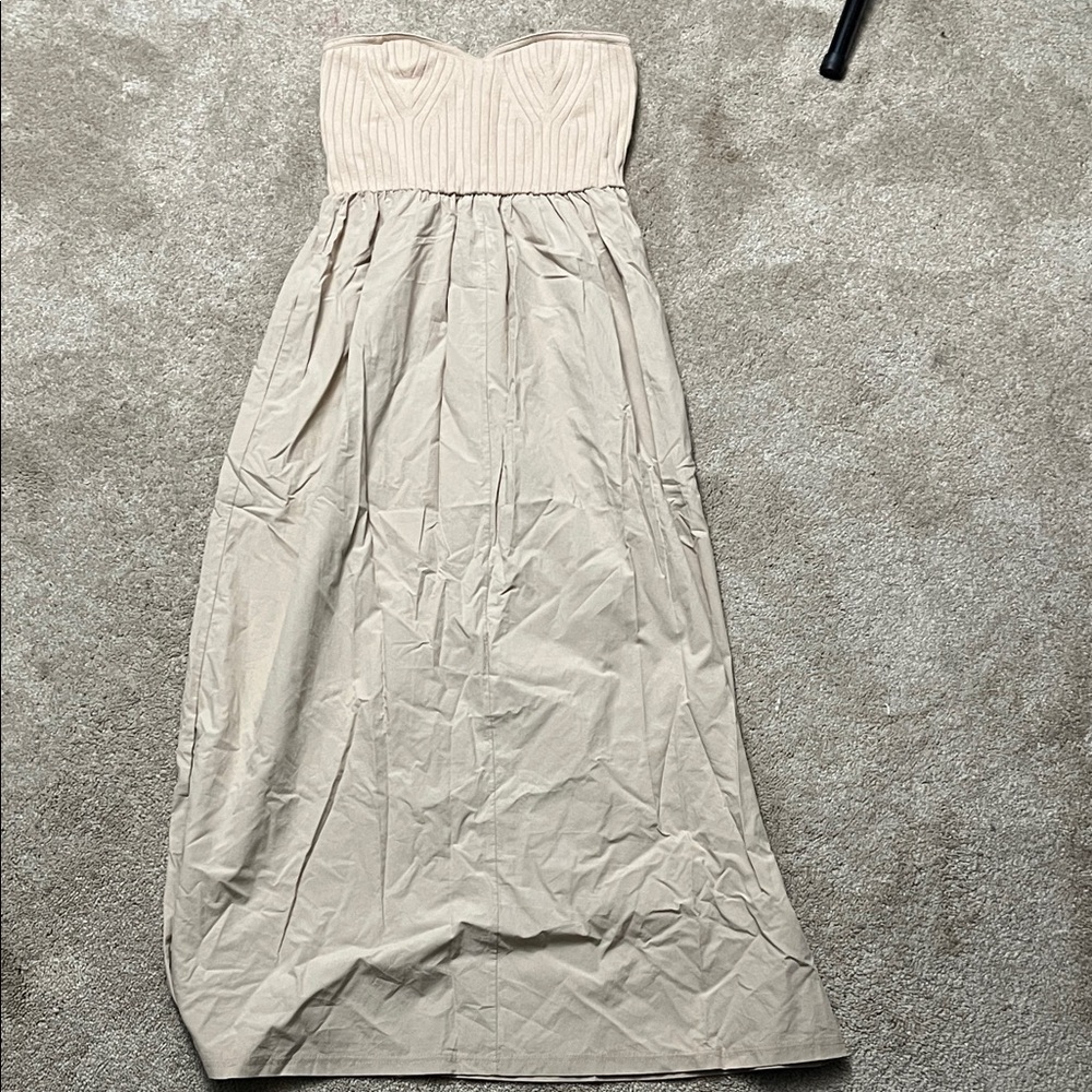 Universal Thread Strapless Cream Maxi Dress